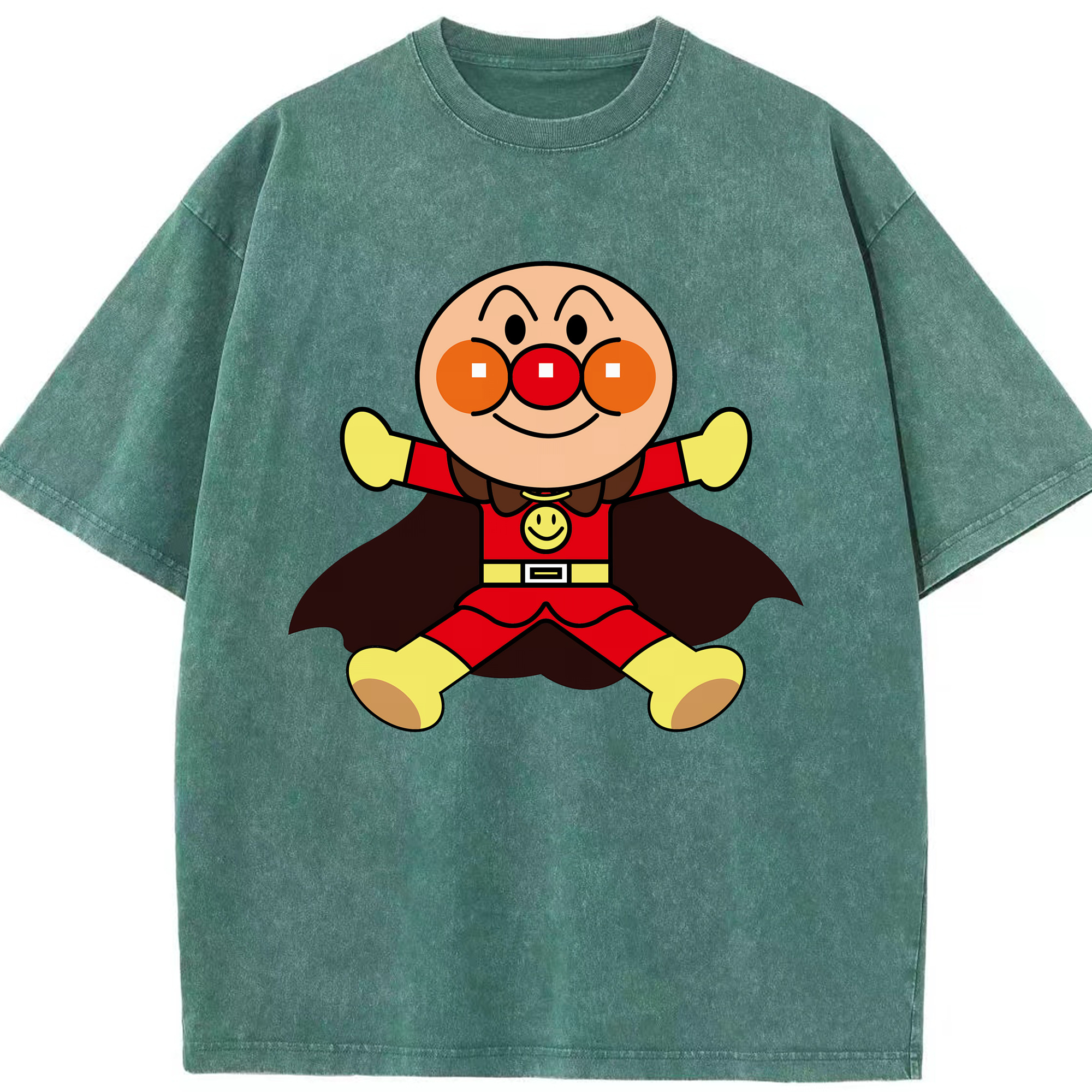 （画像用） アンパンマン Anpanman 綿100% ヴィンテージ風 半袖Tシャツ（フロントプリント）